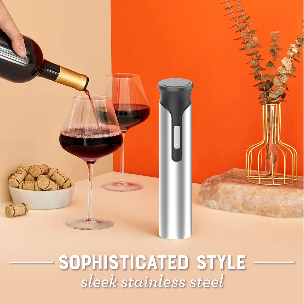 Home Party Wedding Electric Corkscrew Stainless Steel Black Wine Bottle Opener