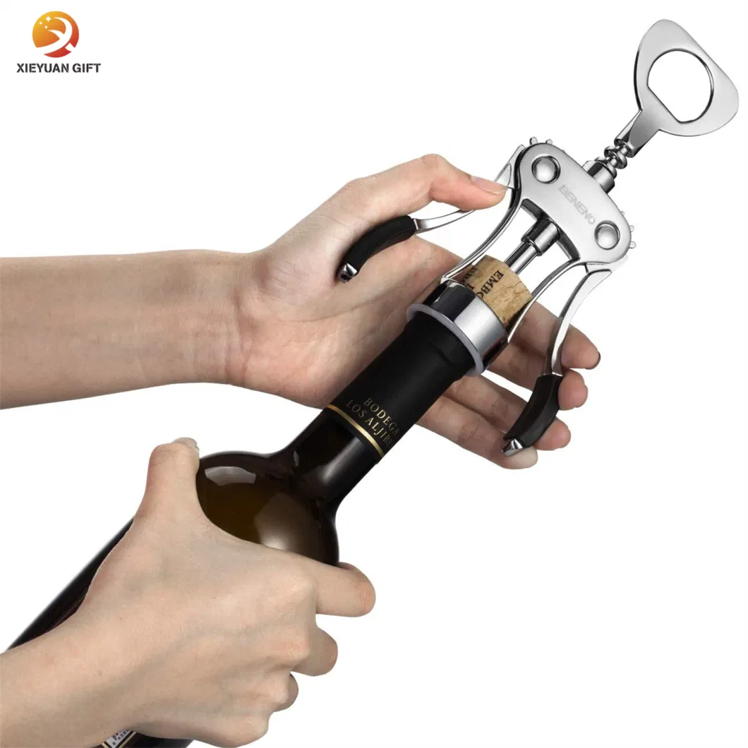 Custom Logo Laser Engraving Metal Color Zinc Alloy Aluminum Stainless Steel Key Chain Wall Mount Keychain Red Wine Beer Jar Can Wine Opener Bottle Opener